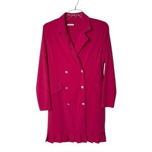 The‎ Sequin Siren Pink Double Breasted Mini Jacket Dress Stretchy Women's 6